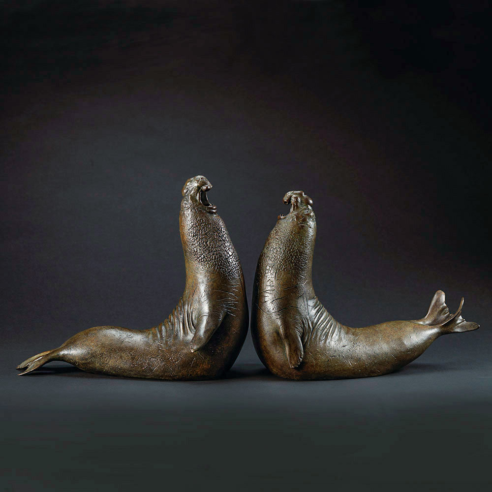 Elephant Seals (Beachmasters) by John Michael