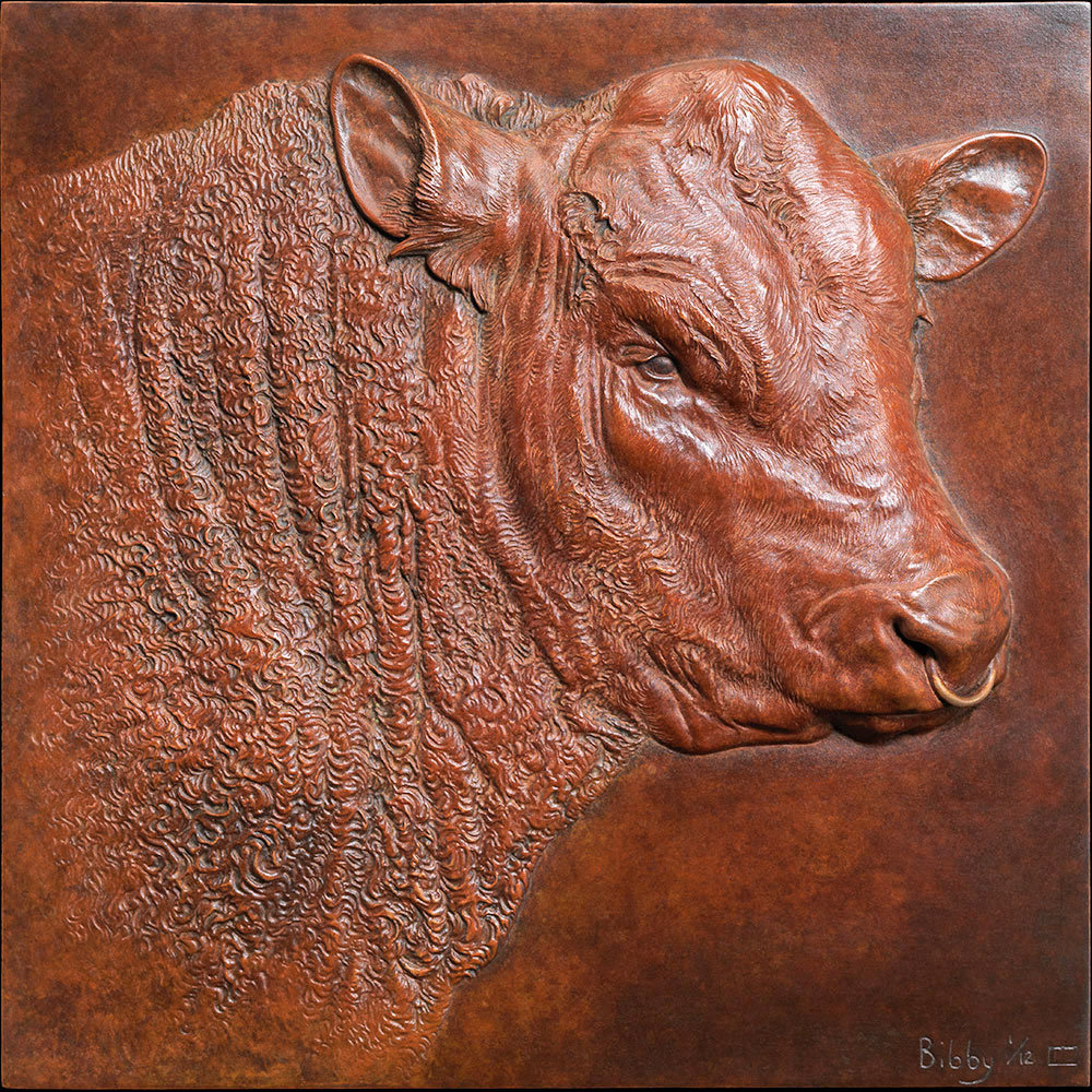 Red Ruby Devon Bull (Elmford Discretion) by John Michael
