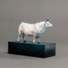 White Park Bull (Ash Nik-Nak - Miniature, Bronze) by John Michael