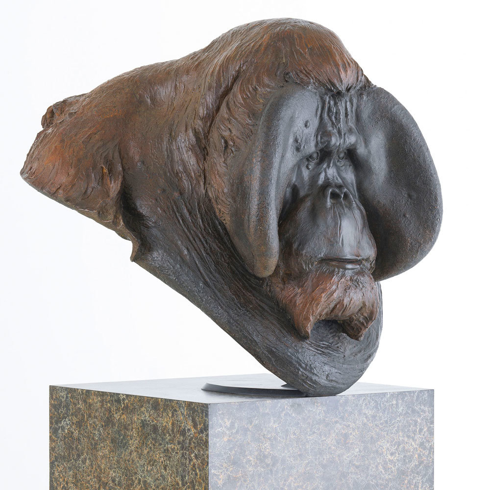 Orangutan Bust "Old Man of the Woods" by John Michael